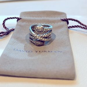David Yurman Rope Ring with Pave Diamonds